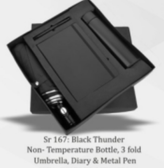  Customized Printing on  Non - Temperature Bottle with 3-fold Umbrella set